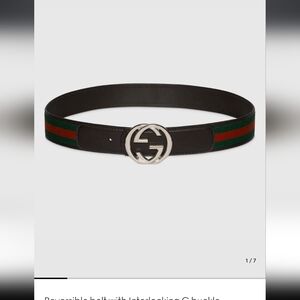Gucci Black and Red Men's Belt